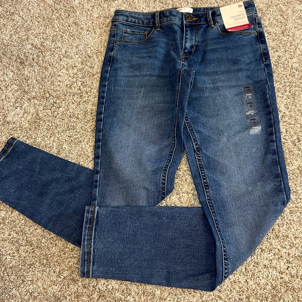 Girls - SO midrise favorite skinny jeans - size 14.
